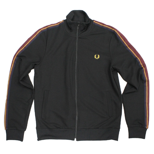 enjistocksfredperry フレッドペリー　トラックジャケット　グレー×オレンジ