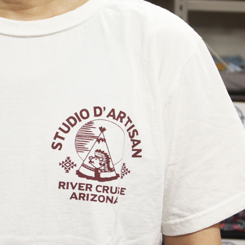 ステュディオダルチザンUSAコットンプリントTシャツ