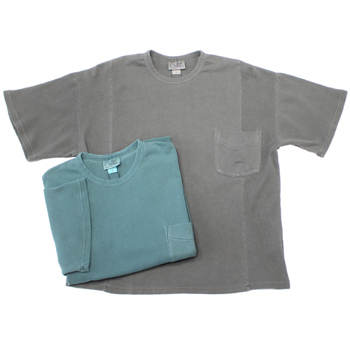 GYMMASTER(ジムマスター)ピグメントワッフル切替ビッグTシャツ