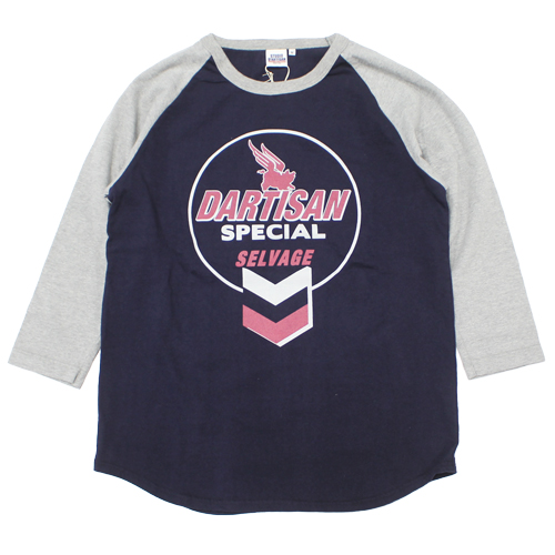 ステュディオダルチザンラグランスリーブ7分袖プリントTシャツ